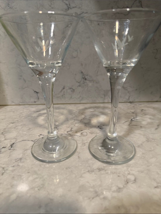Other - Grey Goose Etched Cocktail Glasses - Set of 2